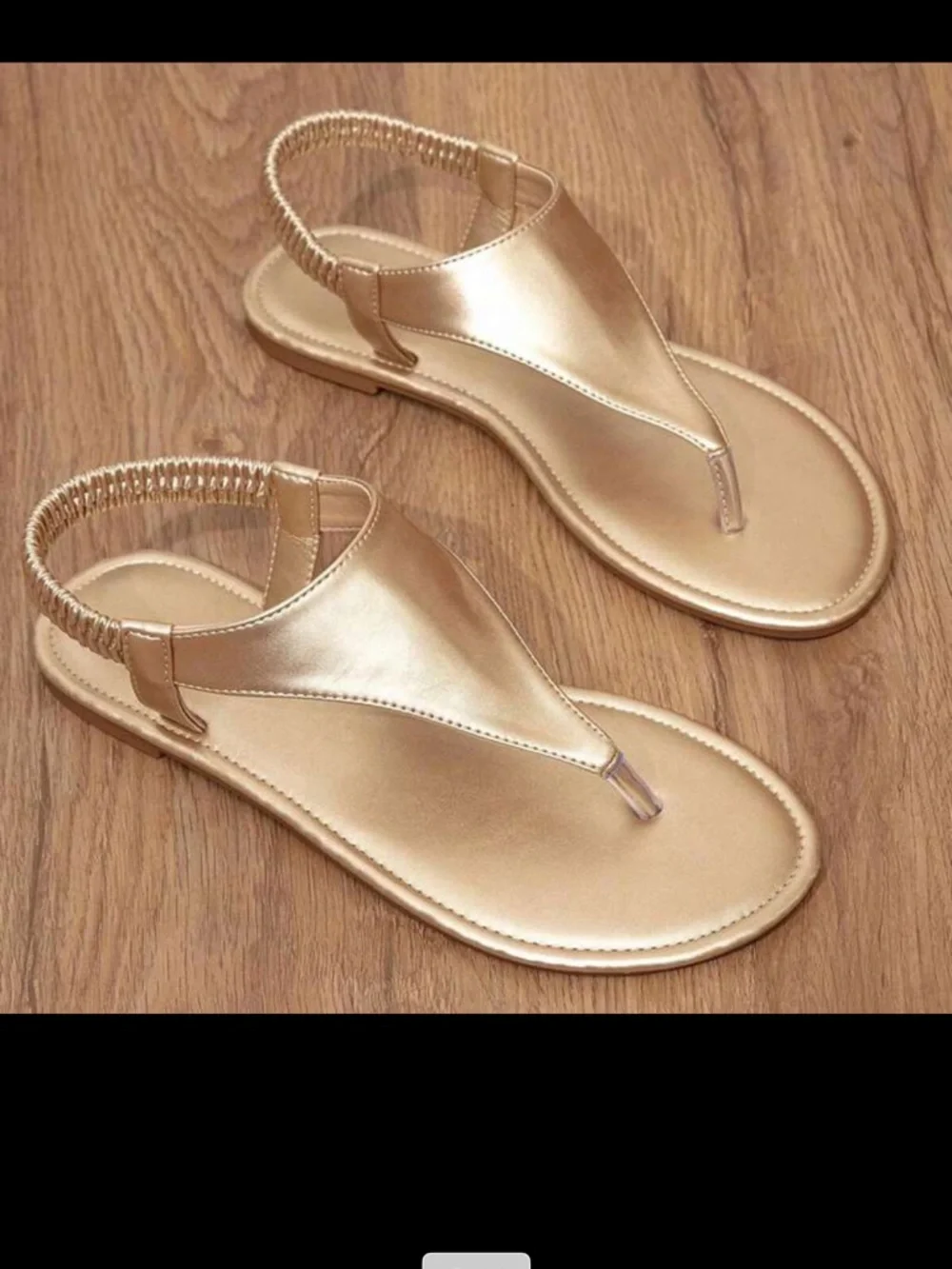 Zara White Slide Sandals with Gold Logo Pin - Picture 7 of 11